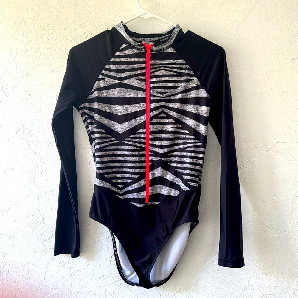 Speedo Black and Gray Women's Swim One Piece